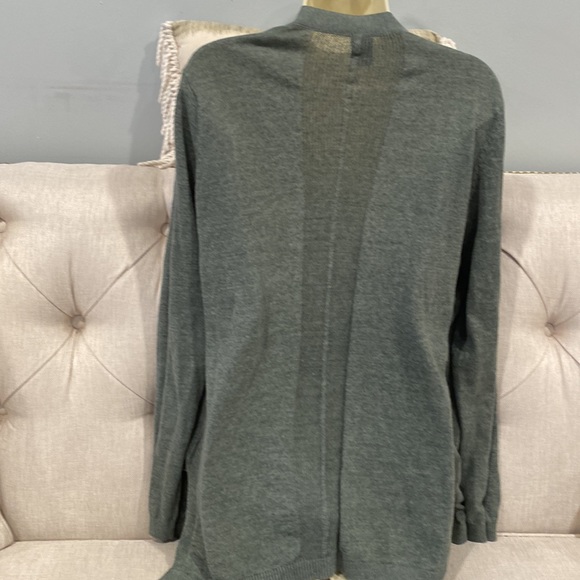 GAP long fine knit lots linen mix cardigan jacket with pockets green size M - Picture 8 of 16